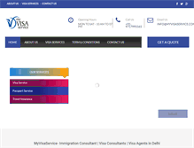 Tablet Screenshot of myvisaservice.com